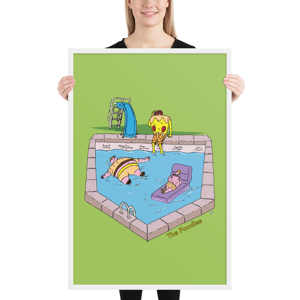 The Foodies Vacation Framed Poster